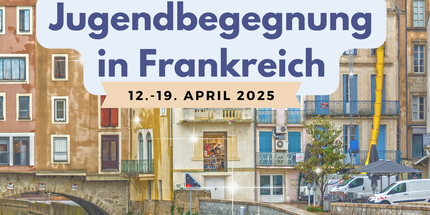 Flyer Narbonne Häuser aus Narbonne an einem Kanal.